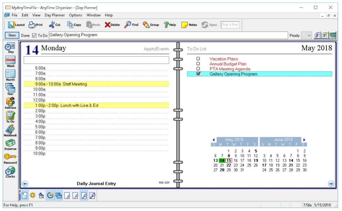AnyTime® Organizer Standard | Individual Software